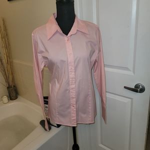 Pink button down blouse (size 14)